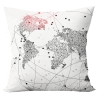 Funda decorativa para cabecero de cama CHECKIN mapa del mundo