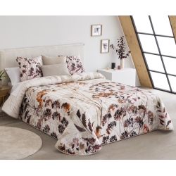 Colcha cama juvenil con dibujo de flores GELIDA estilo bouti
