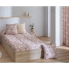 Edredón ajustable cama de niña BUNNY conejitos color rosa