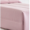 Edredón piqué de topitos para cama BURBUJA color rosa