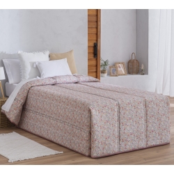 Edredón estampado de flores rosa y fucsia LIBERTY cama 90 a 150 cm
