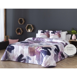 Sherpa borreguito para cama juvenil OSONA flores color violeta