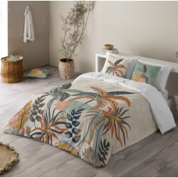 Funda nórdica juvenil cama 90 a 180 MOINA dibujo de palmeras