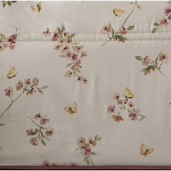 Cortina flores pequeñas para dormitorio 140 cm ancho VERNAN color lino