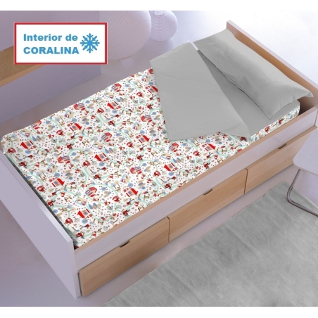 Saco coralina cama 90, 105, 70x160, 80x165 CAPERUCITA roja para niños