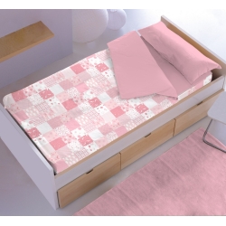 Saco nórdico cama Montessori 80x165 o Ikea 70x160 BABY color rosa