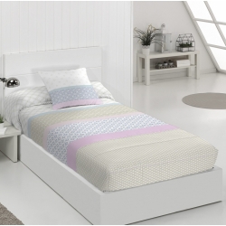 Edredón ajustable cama 135 a 90 o 180 cm GALATA color beige