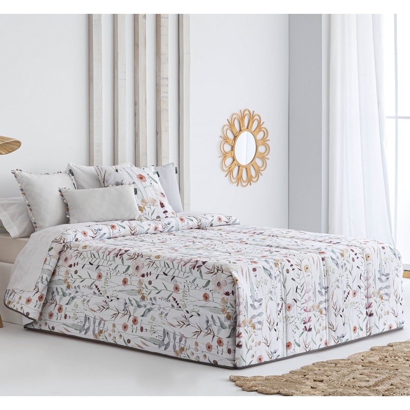 Edredón conforter de flores con textil de algodón AINSA cama 90 a 150