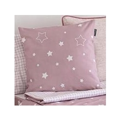 Funda para almohada de 50x50 NOCHE estrellas rosa