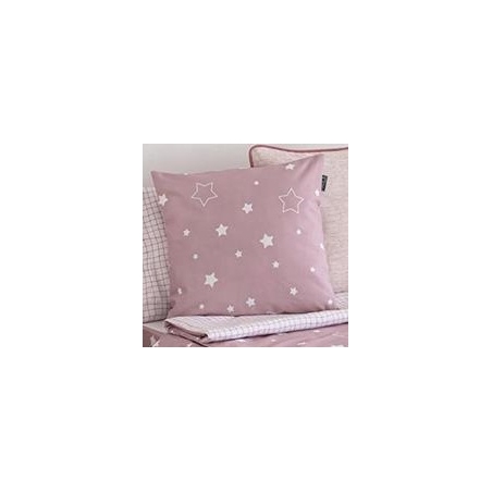 Funda para almohada de 50x50 NOCHE estrellas rosa