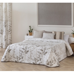 Colcha de estilo floral para cama ZAMORA beige