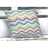 Cojin para cama juvenil SPIKE con zigzag de colores