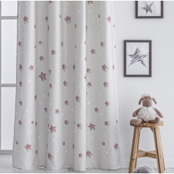 Cortinas de estrellas para habitación de niños DESTELLOS rosa