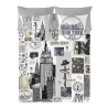 Funda nórdica NEW YORK TRAVEL color blanco y negro para cama juvenil