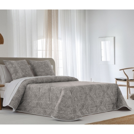 Colcha boutí beige para cama IRIS de tejidos JVR