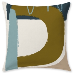 Almohada decorativa para cama con fondo blanco VITA color azul