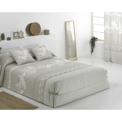 Comforter de trabillas con imagen flores pequeñas VICTORIA color beige