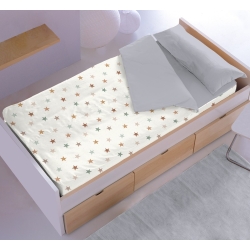 Saco nórdico de estrellas para cama ikea o montessori ESPACIO fondo beige