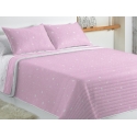 Colcha para cama de estrellas confortino 90 o 105 cm KALO color rosa