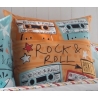 Funda de almohada cuadrada para cama juvenil MUSIC color naranja