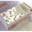 Saco nordico beige MARIPOSAS para cama 70x160, 90 o 105 cm