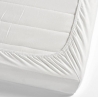 Sábana bajera blanca ajustable para cama 90x190 o 105x200