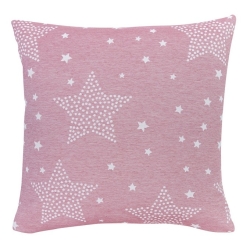 Funda para cojín de cama STARS estrellas color rosa