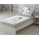 Saco nórdico cama Ikea 70x160 CONEJO en la CIUDAD con fuelle, cremallera, bajera y relleno