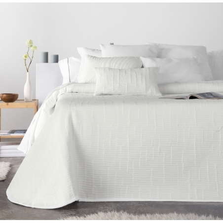 Cubierta para cama de verano IDAIRA textura color blanco