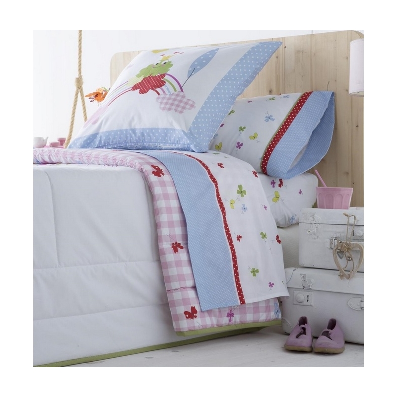 Sábanas de algodón para cama de niños MAGIC dibujo de mariposas