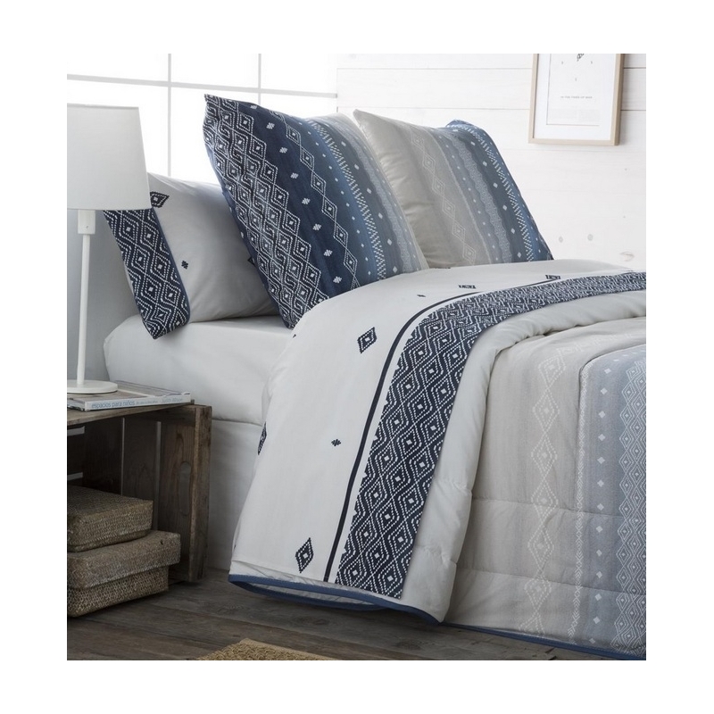 Sábanas de algodón en color azul MEXICO cama individual o grande