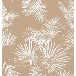 tejido NATURE hojas de palmera en color oro