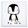 Cuadro infantil decorativo NORDIC 1 con dibujo de pingüino