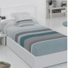 Edredón ajustable azul y gris SILVER para cama 180 a 80 cm