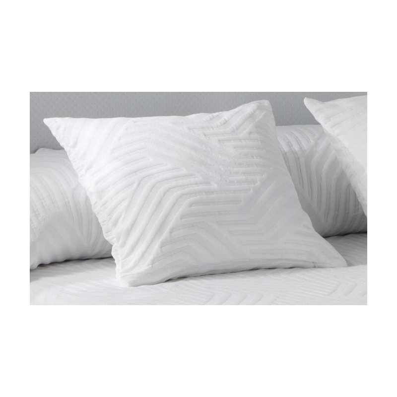 Funda de almohada con efecto ondulado HAWAI color blanco
