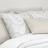 Cojines decorativos para cama CARPIO blanco en tejido Jacquard