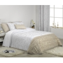 Edredón color beige CARPIO cama grande o individual