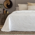 Colcha de verano blanca LIBIA para cama 180 a 90 cm