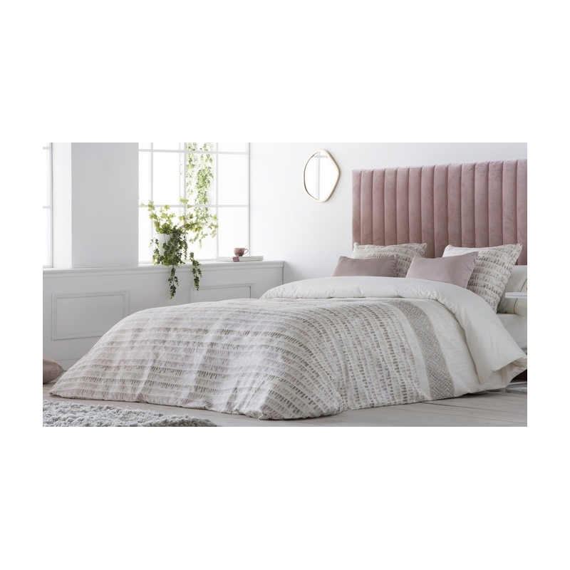Funda nórdica para cama 90 a 180 cm JADE rayas color rosa