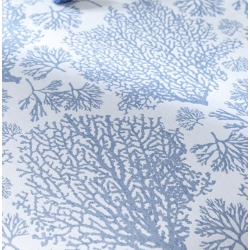 Detalle cubierta de verano para cama GANDIA color azul