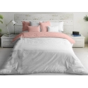Funda nórdica rosa para cama en color liso BICOLOR trasera