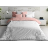 Funda nórdica rosa para cama en color liso BICOLOR trasera