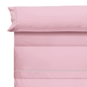 Sábanas para cama DIRCE detalle puntilla sobre color rosa