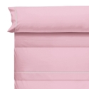 Sábanas para cama NICEA puntilla sobre color rosa