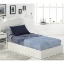 Edredón ajustable original azul LIA para cama juvenil