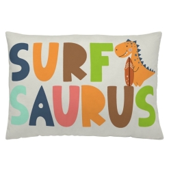 Funda de almohada infantil SURFSAURUS dibujo reversible