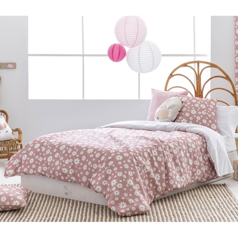 Juego de ropa de cama con Perfume para niña, funda nórdica de lujo, 200x200,  color rosa, sin sábanas