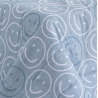 detalle tejido EMOJI caritas emoticonos en color azul