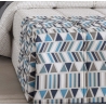 detalle textil de cama juvenil EIBAR color azul