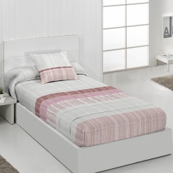 Edredón ajustable para cama nido BOMBAY color rosa o azul